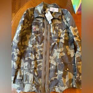 Brand new camo jacket with flowers